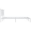 vidaXL Bedframe met hoofdbord metaal wit 140x190 cm