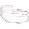 vidaXL Boxspring met matras fluweel donkergroen 100x220 cm