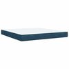 vidaXL Boxspring met matras fluweel blauw 180x200 cm