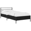 vidaXL Bedframe Zwart eiken 80 x 200 cm Bewerkt hout