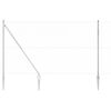 vidaXL Afrasteringspaal Zilver 50 x 1,5 m (50 mm gaas) Staal