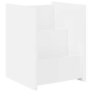 vidaXL Tijdschrift Rek met plank Wit 35 x 35 x 45 cm Bewerkt hout