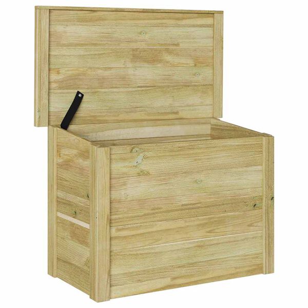 vidaXL Opbergbox Naturel 80 x 44,5 x 57,5 cm Ge&iuml;mpregneerd grenenhout