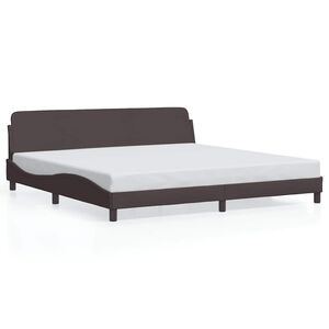 vidaXL Bedframe "Dover" stof donkerbruin 200x200 cm