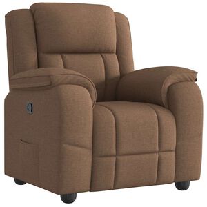 vidaXL Fauteuil verstelbaar stof bruin