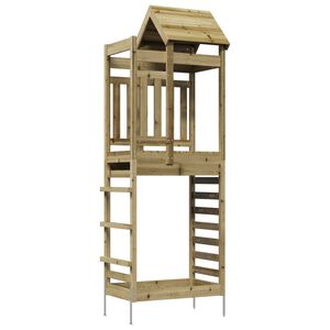 vidaXL Speeltoren Bruin 52,5 x 85 x 238 cm Massief ge&iuml;mpregneerd hout