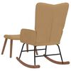 vidaXL Schommelstoel met voetenbank fluweel bruin