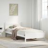 vidaXL Bedframe zonder matras massief grenenhout wit 90x190 cm