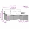 vidaXL Tuin Sofa Set met kussen met opslag 4 pcs Bruin Poly riet
