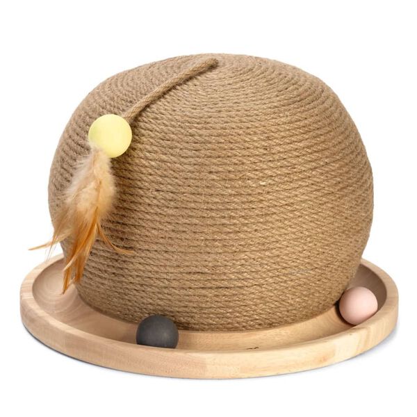 Designed by Lotte Kattenkrabspeelgoed bolvormig Mila 29,5x22 cm hout