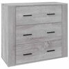 vidaXL Dressoir 80x33x70 cm bewerkt hout grijs sonoma eikenkleurig