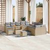 vidaXL Tuin Sofa Set met kussen met opslag 13 pcs Beige en Licht Grijs