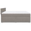 vidaXL Boxspring met matras stof taupe 180x200 cm