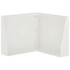 vidaXL Keerwand 50 x 50 x 40 cm Staal Wit
