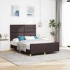 vidaXL Bedframe met hoofdeinde Donkerbruin 160 x 200 cm Stof