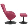 vidaXL Egg Chair met Voetsteun Wijnrood Fluweel