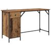 vidaXL Computerbureau Oud Hout 131 x 48 x 75 cm Bewerkt hout