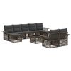 vidaXL Tuinbankenset 10 st Grijs poly rattan