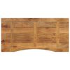 vidaXL Bureaublad met ronding 140x60x2,5 cm massief ruw mangohout