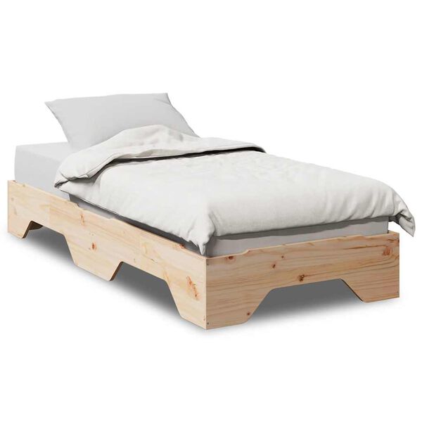vidaXL Bedframe zonder matras stapelbaar 80x200 cm massief hout