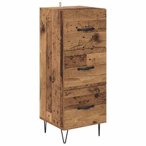 vidaXL Dressoir Oud hout 34 x 34.5 x 90 cm Bewerkt hout