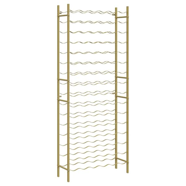 vidaXL Wijnrek voor 96 flessen metaal goudkleurig