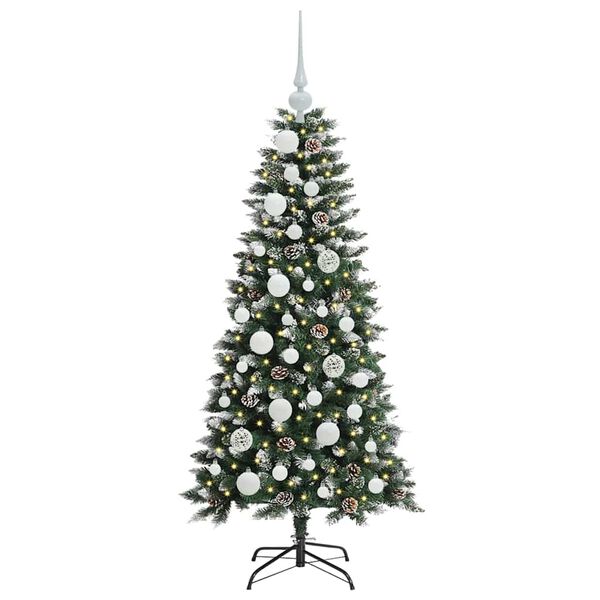 vidaXL Kunstkerstboom met 150 LED Groen 120 cm PVC en Plastic en Staal