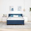 vidaXL Boxspringbed met matras met hoofdeinde Blauw 140 x 200 cm Stof