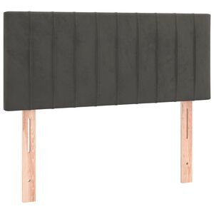 vidaXL Hoofdbord 90x5x78/88 cm fluweel donkergrijs