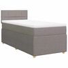 vidaXL Boxspring met matras stof taupe 100x200 cm