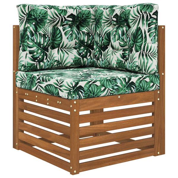 vidaXL Buiten bankkussen 3 pcs Bladpatroon Polyester