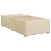 vidaXL Boxspring met matras stof cr&egrave;mekleurig 90x200 cm
