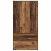 vidaXL Kast met lade Oudhout 79,5 x 49 x 156 cm Geconstrueerd hout