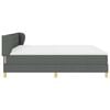 vidaXL Boxspringbed met matras Donkergrijs 200 x 200 cm Stof