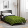 vidaXL Winter Dekbed Groen en Antraciet 220 x 155 cm Microfiber