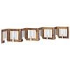 vidaXL Opvouwbaar hondenhek met standaards 8 st Oud hout 60 cm