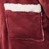 vidaXL Deken hoodie Bordeaux Rood m Fleece en Flanel
