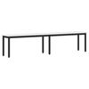 vidaXL Bank Wit 200 x 35 x 45 cm Massief grenenhout