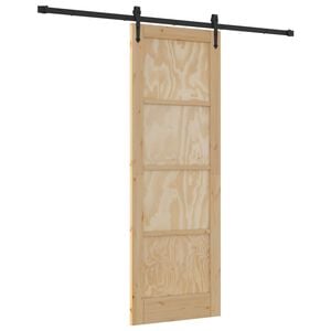 vidaXL Schuifdeur ORKDAL 73,5 x 211 cm Massief grenenhout Naturel