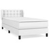 vidaXL Boxspring met matras kunstleer wit 80x200 cm