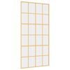 vidaXL Schuifdeur 102,5x205 cm helder ESG-glas en aluminium goudkleur