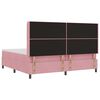 vidaXL Boxspringbed met matras met LED Roze 200 x 200 cm Fluweel
