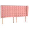 vidaXL Boxspring met matras en LED fluweel roze 160x200 cm