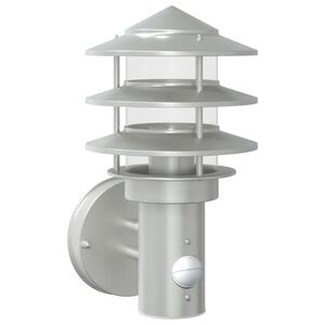 vidaXL Buitenwandlamp met sensor roestvrij staal zilverkleurig