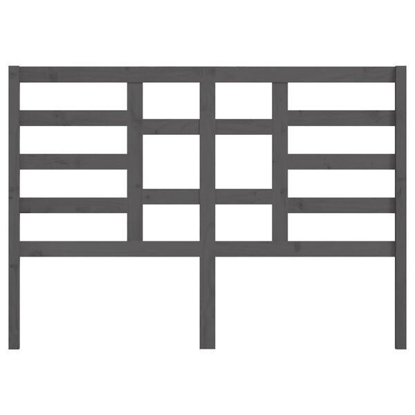 vidaXL Hoofdbord 156x4x104 cm massief grenenhout grijs