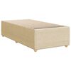 vidaXL Boxspring met matras stof cr&egrave;mekleurig 90x200 cm