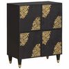 vidaXL Dressoir met plank Zwart 60 x 33 x 75 cm Massief Mango Hout