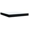 vidaXL Boxspring met matras stof zwart 180x200 cm