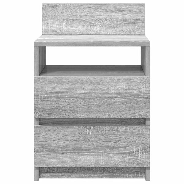 vidaXL Nachtkastjes 2 st met 2 lades 40x33x60 cm grijs sonoma eiken