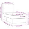 vidaXL Boxspring met matras en LED stof blauw 90x190 cm
